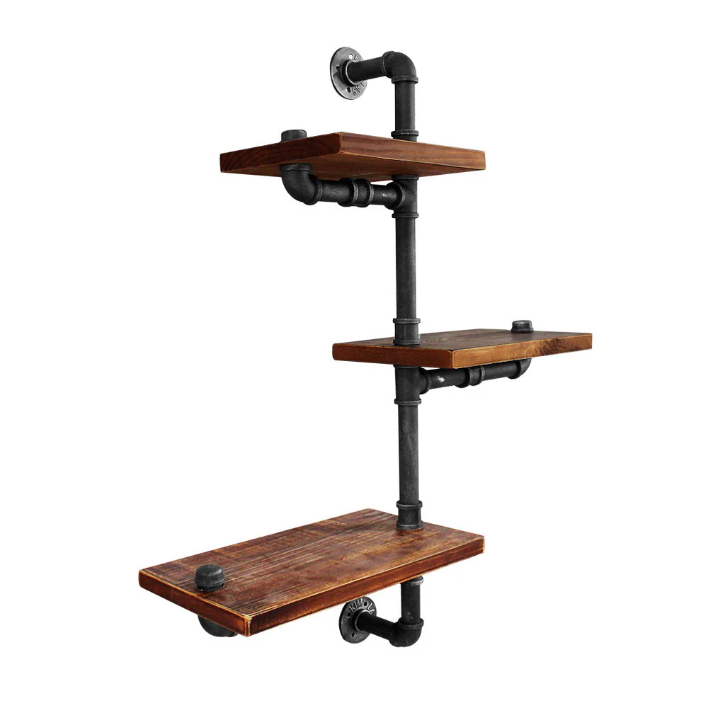 Artiss Floating DIY Pipe Shelf 3 Tiers - Ivan - Nurns