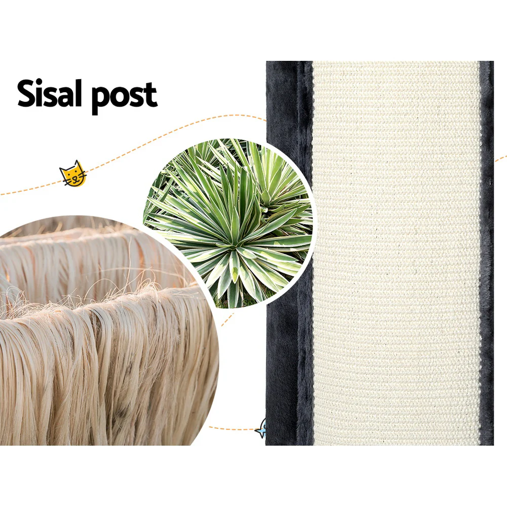 Cat Tree Scratching Post Tower Scratcher 70cm Wooden Condo Trees House - Dark Grey - Nurns