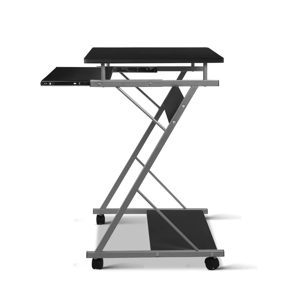 Artiss Computer Desk Keyboard Tray Shelf Black 60cm - Nurns