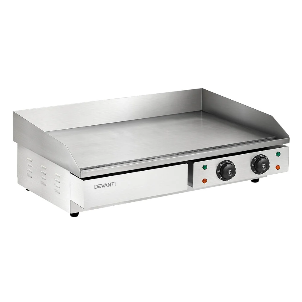 Commercial Electric Griddle 73cm BBQ Grill Plate 4400W - Nurns