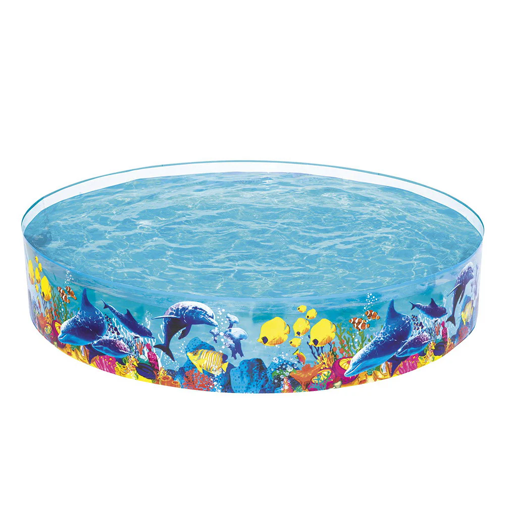 Bestway Kids Pool 244x46cm Round Above Ground Rigid Swimming Pools Undersea 2074L - Nurns