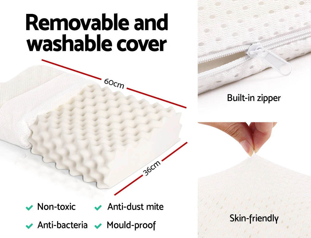 Set of 2 Natural Latex Pillow - Nurns