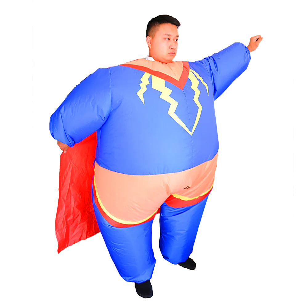 Super Hero Fancy Dress Inflatable Suit - Fan Operated Costume - Nurns