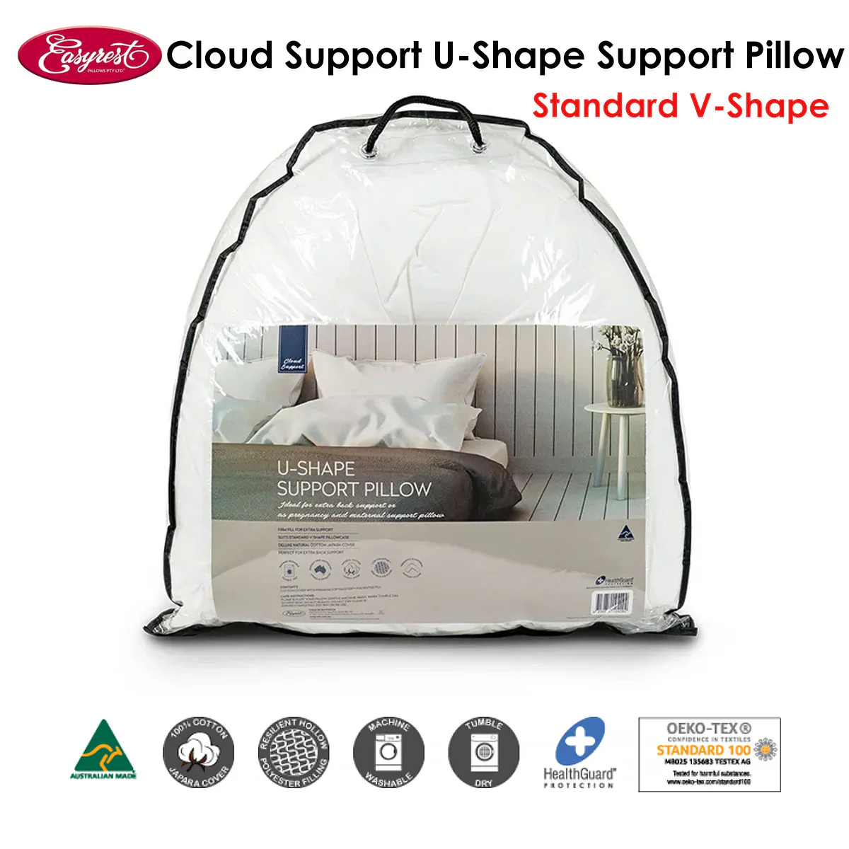 Cloud Support U-Shape Support Pillow - White - Nurns