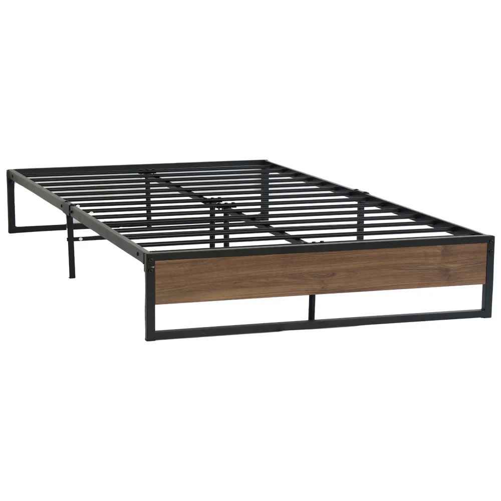 Scott Metal Bed Frame Base Foundation - Black Double - Nurns