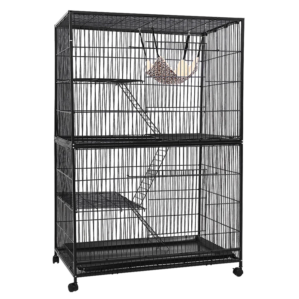 Rabbit Cage Bird Ferret Parrot Aviary Cat Hamster 4 Level 142cm - Nurns
