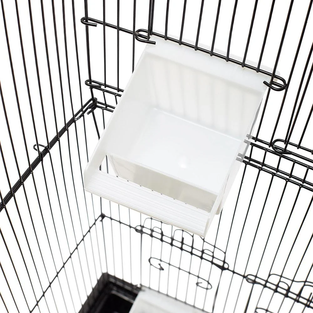 Medium Bird Cage with Perch - Black - Nurns