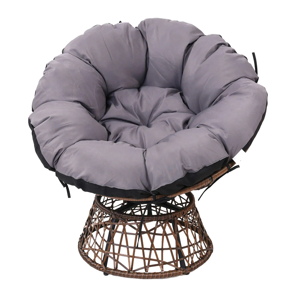 Outdoor Chairs Outdoor Furniture Papasan Chair Wicker Patio Garden - Brown - Nurns