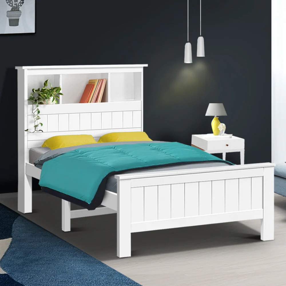Adio Wooden Timber Bed Frame no Drawers - King Single - Nurns