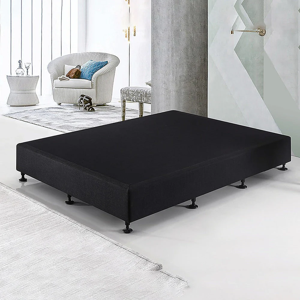 Frolic Ensemble Bed Base & Mattress Package with 34cm Mattress - Black Queen - Nurns