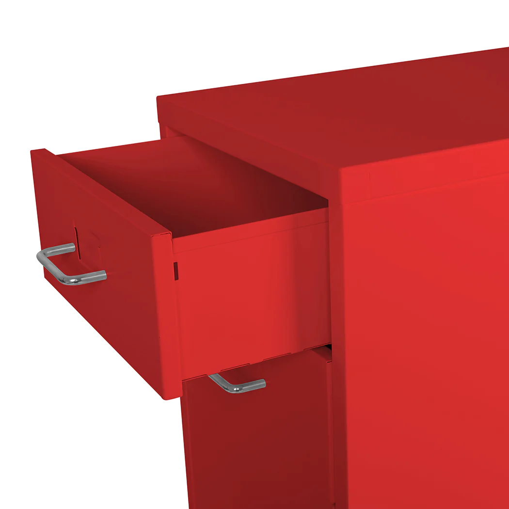 Levede 6 Drawer Office Cabinet Drawers Red - Nurns