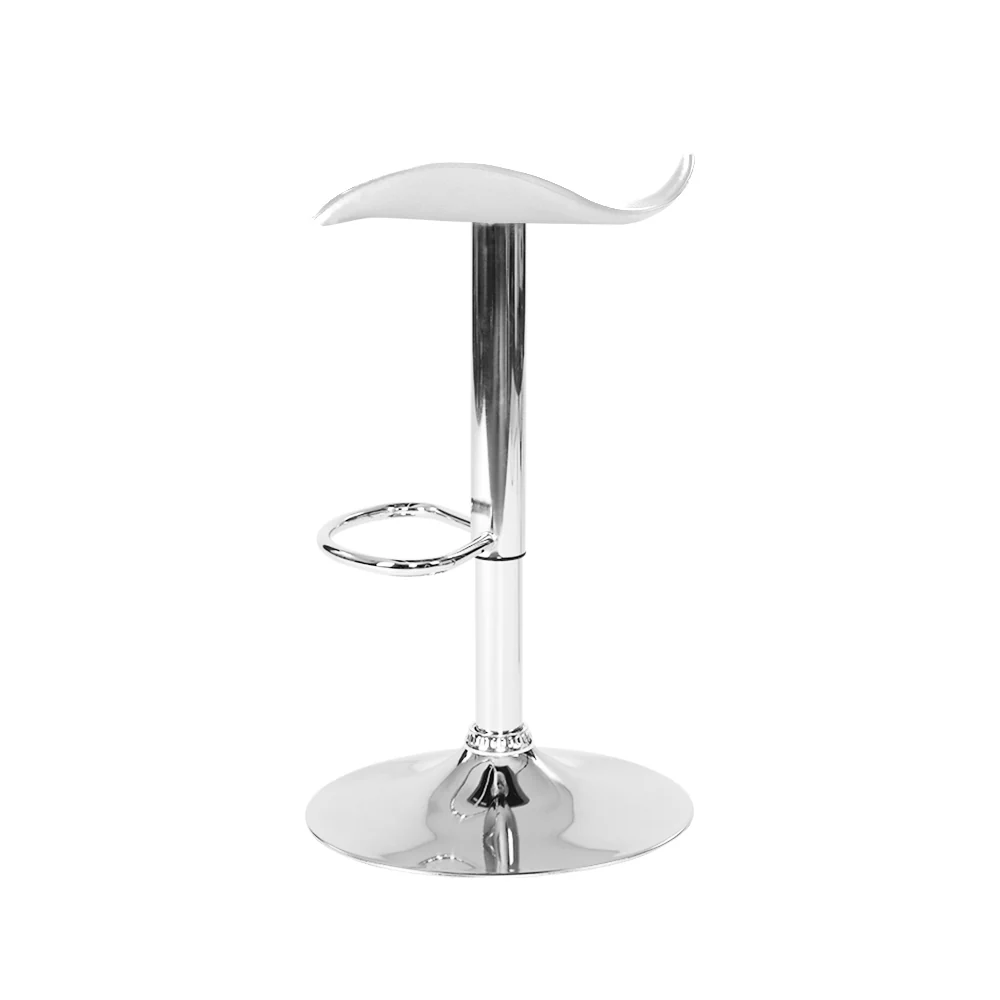 Set of 4 Bolzano Swivel Bar Stools - White - Nurns