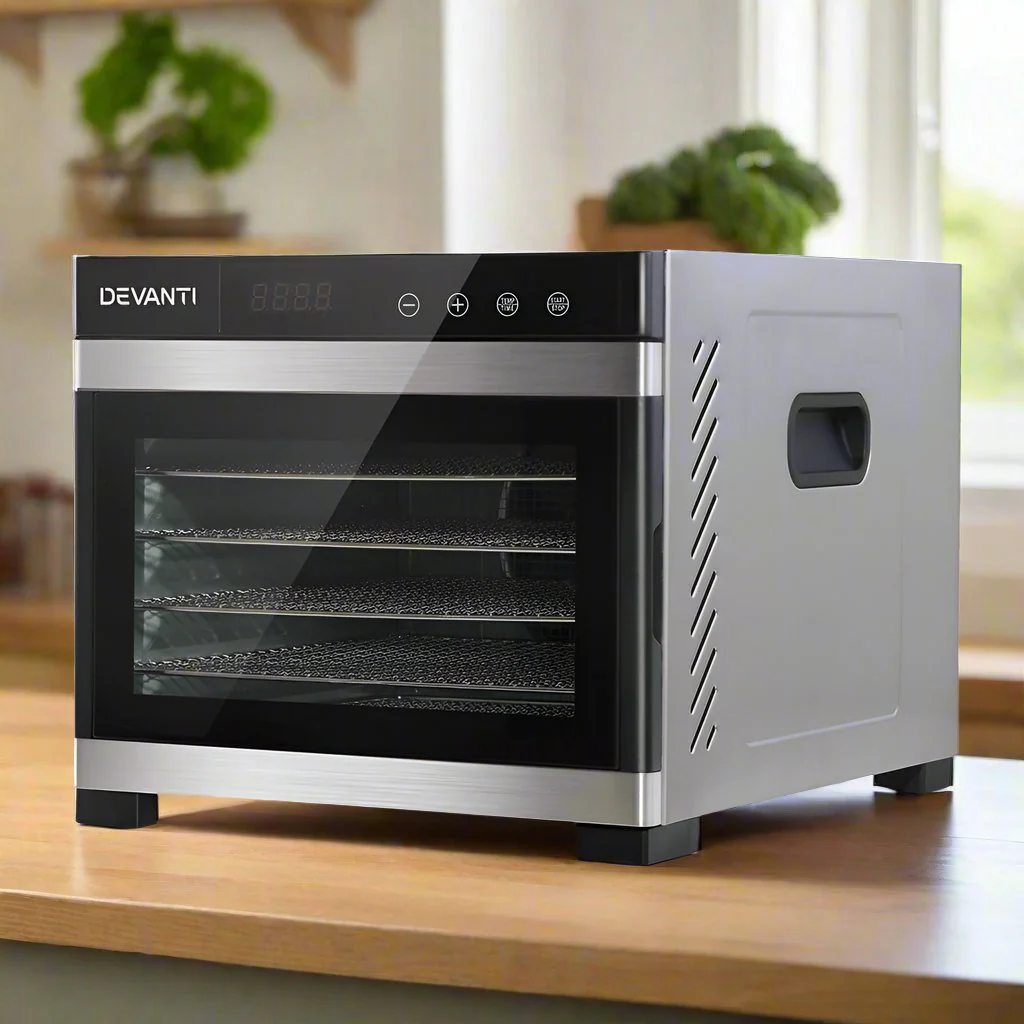 Devanti 6 Trays Food Dehydrator Stainless Steel Tray - Nurns
