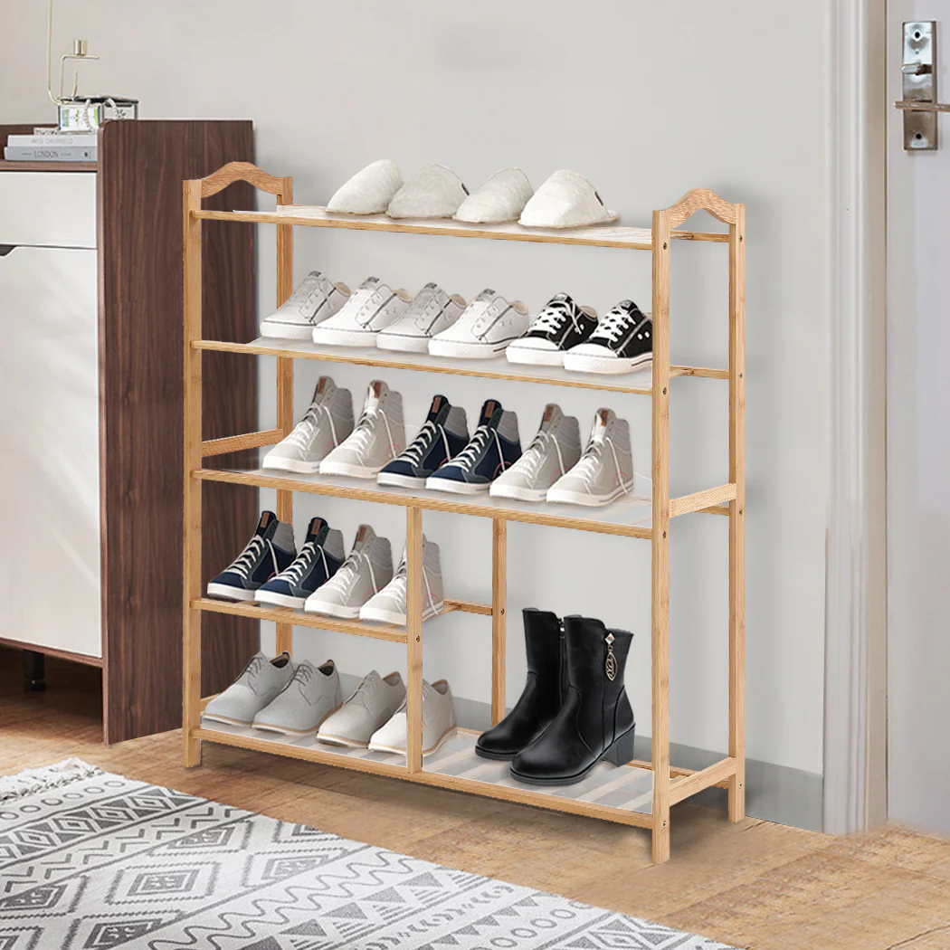 Levede Bamboo Shoe Rack Storage Wooden - Nurns