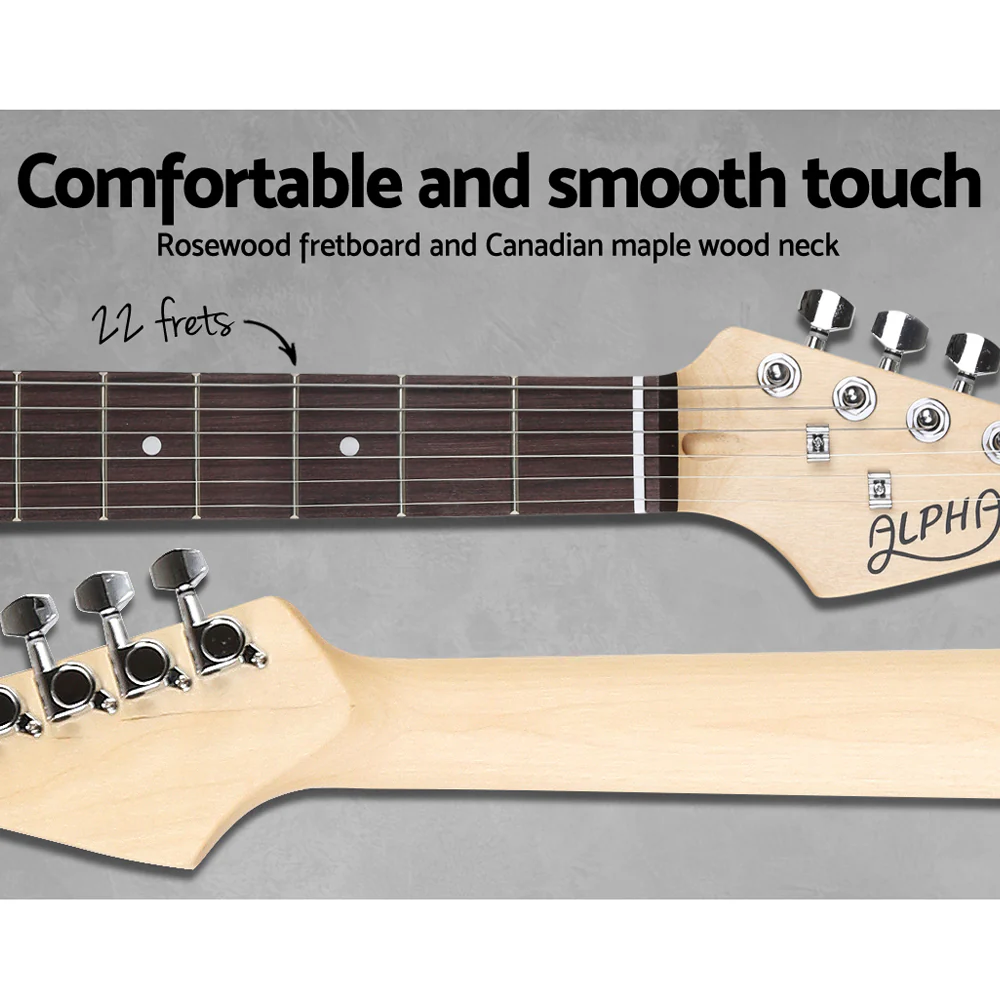 Alpha 41 Inch Electric Guitar Humbucker Pickup Switch Amplifier Skull Pattern - Nurns