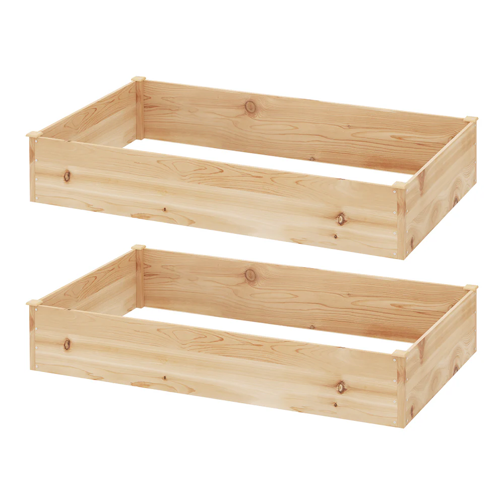 Garden Bed 150x90x30cm Wooden Planter Box Raised Container Growing - Nurns