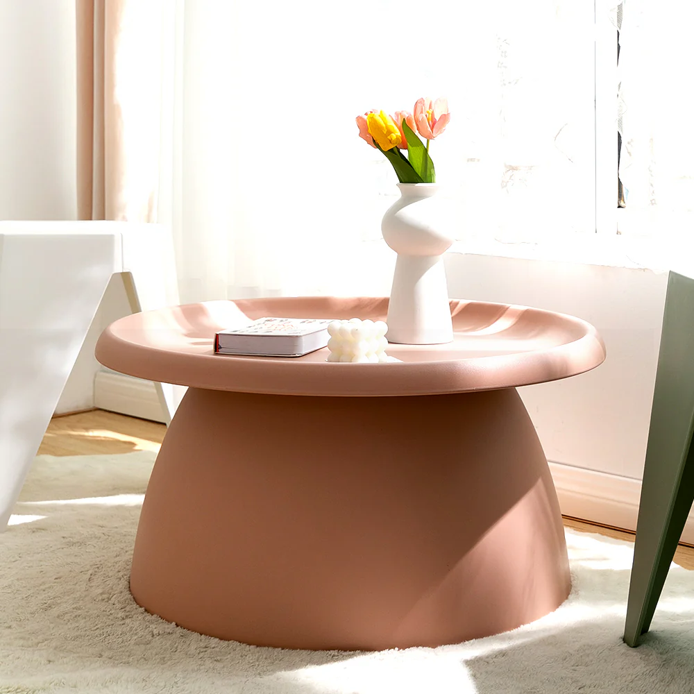 Iliana Coffee Table Round 71cm Plastic - Pink - Nurns