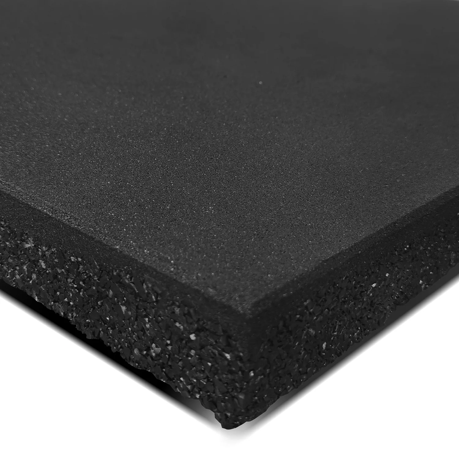 CORTEX 50mm Commercial Dual Density Rubber Gym Floor Tile Mat (1m x 1m) Pack of 2 - Set of 2 - Nurns