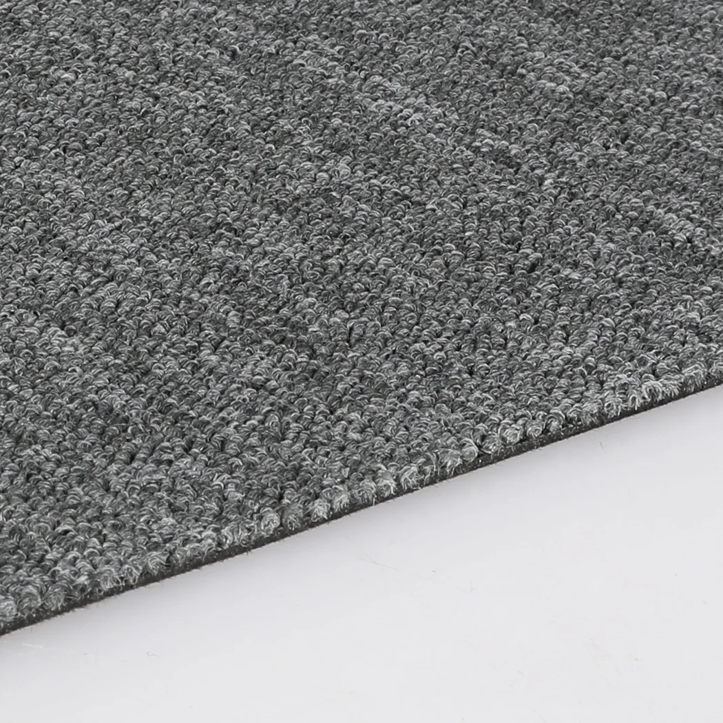 Roxine Set of 20 50x50 Carpet Tiles Box Heavy Commercial Retail Office Premium Flooring - Grey - Nurns