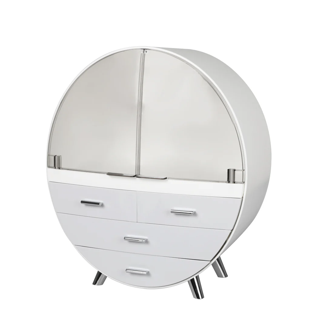 Makeup Holder Organiser Cosmetic Case Drawer Jewellery Desktop Storage Box Grey - Nurns