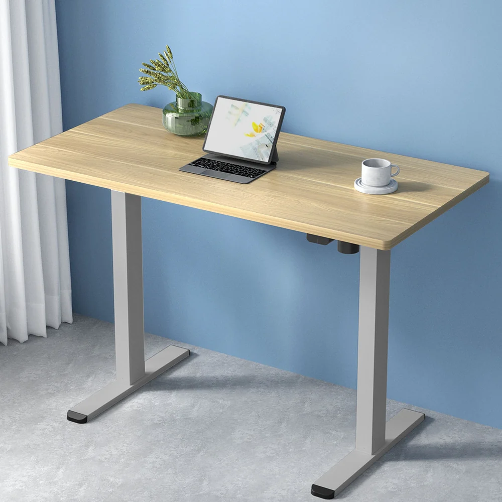 Artiss Standing Desk Motorised 120cm White Oak - Nurns