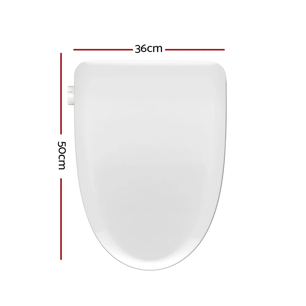 Bidet Electric Toilet Seat Cover Knob Control - White - Nurns