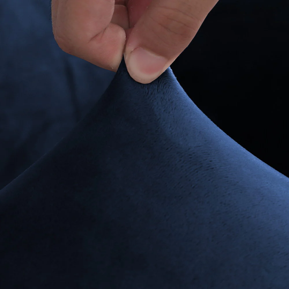 Velvet Sofa Cover Plush Couch Cover Lounge Slipcover 4-Seater Sapphire - Nurns