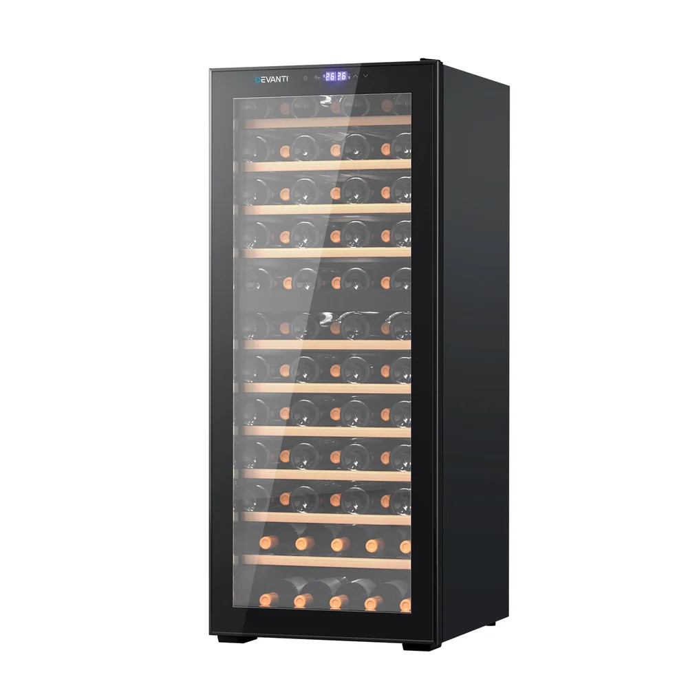Devanti Wine Fridge Cooler Compressor Dual Zone 80 Bottles - Nurns