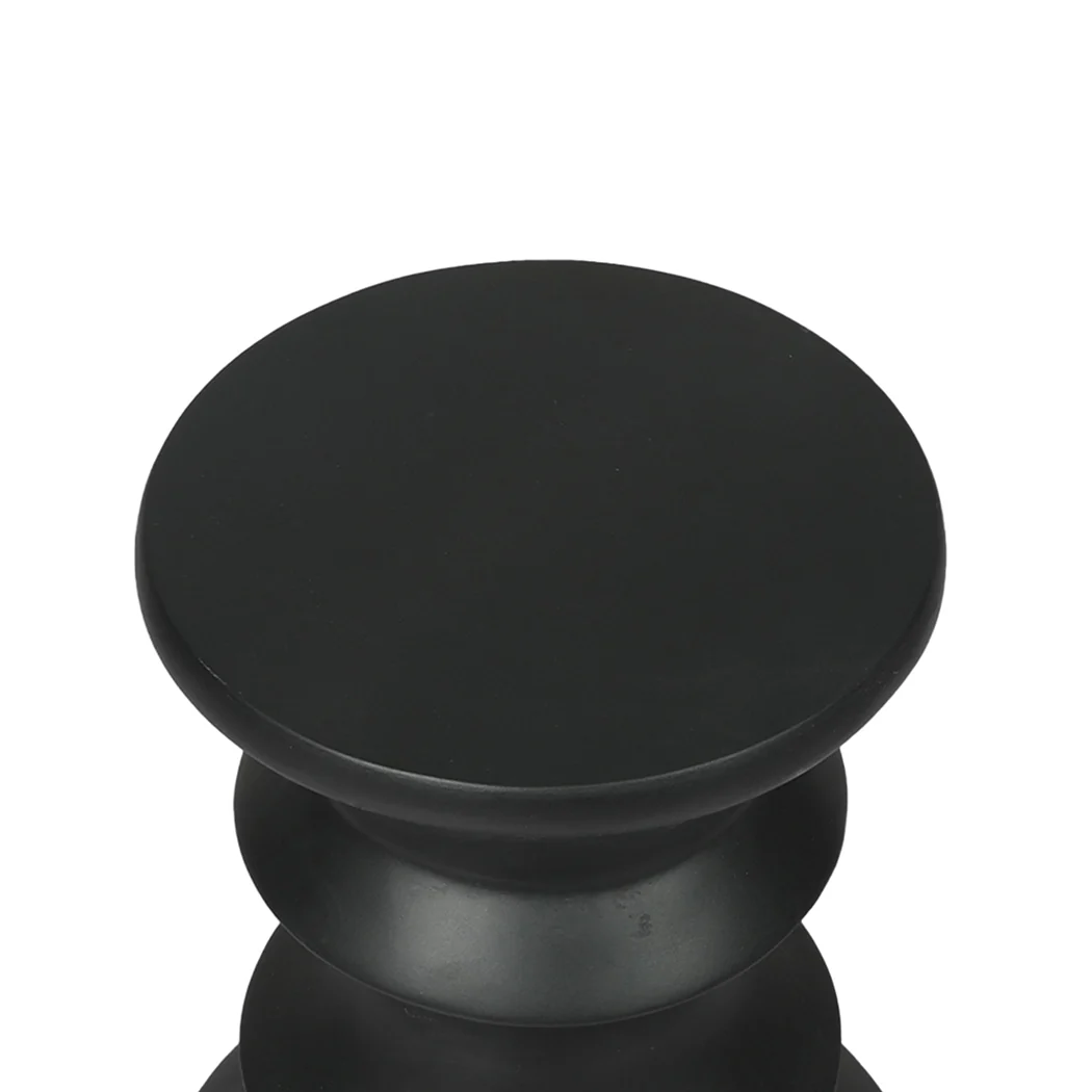 Illias Coffee Table Side Table Retro Terrazzo Round - Black - Nurns