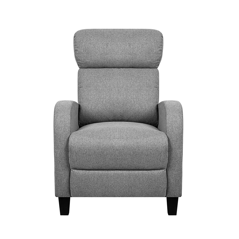 Indira Fabric Reclining Armchair - Grey - Nurns