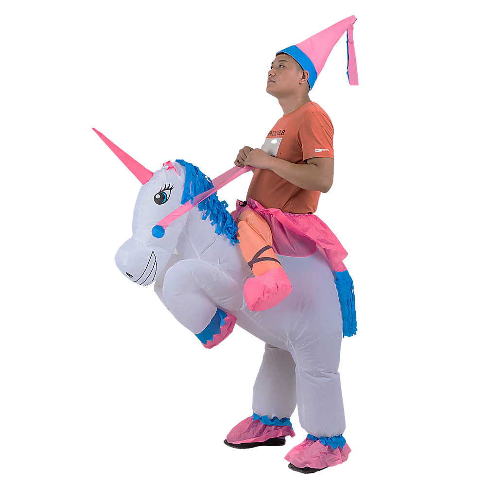 UNICORN Fancy Dress Inflatable Suit - Fan Operated Costume - Nurns