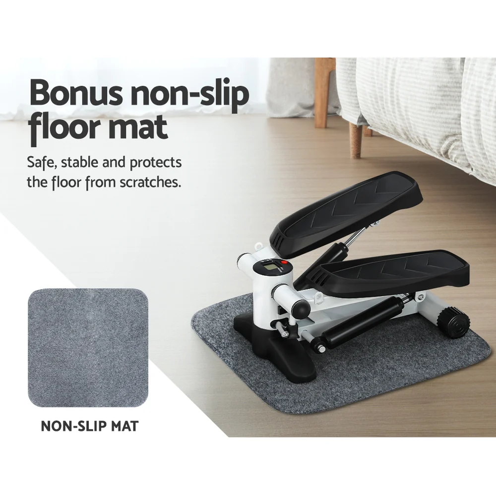 Everfit Mini Stepper with Resistance Rope Aerobic Trainer 150KG White - Nurns
