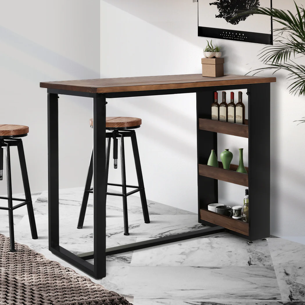 Levede High Bar Table Industrial Rustic - Nurns