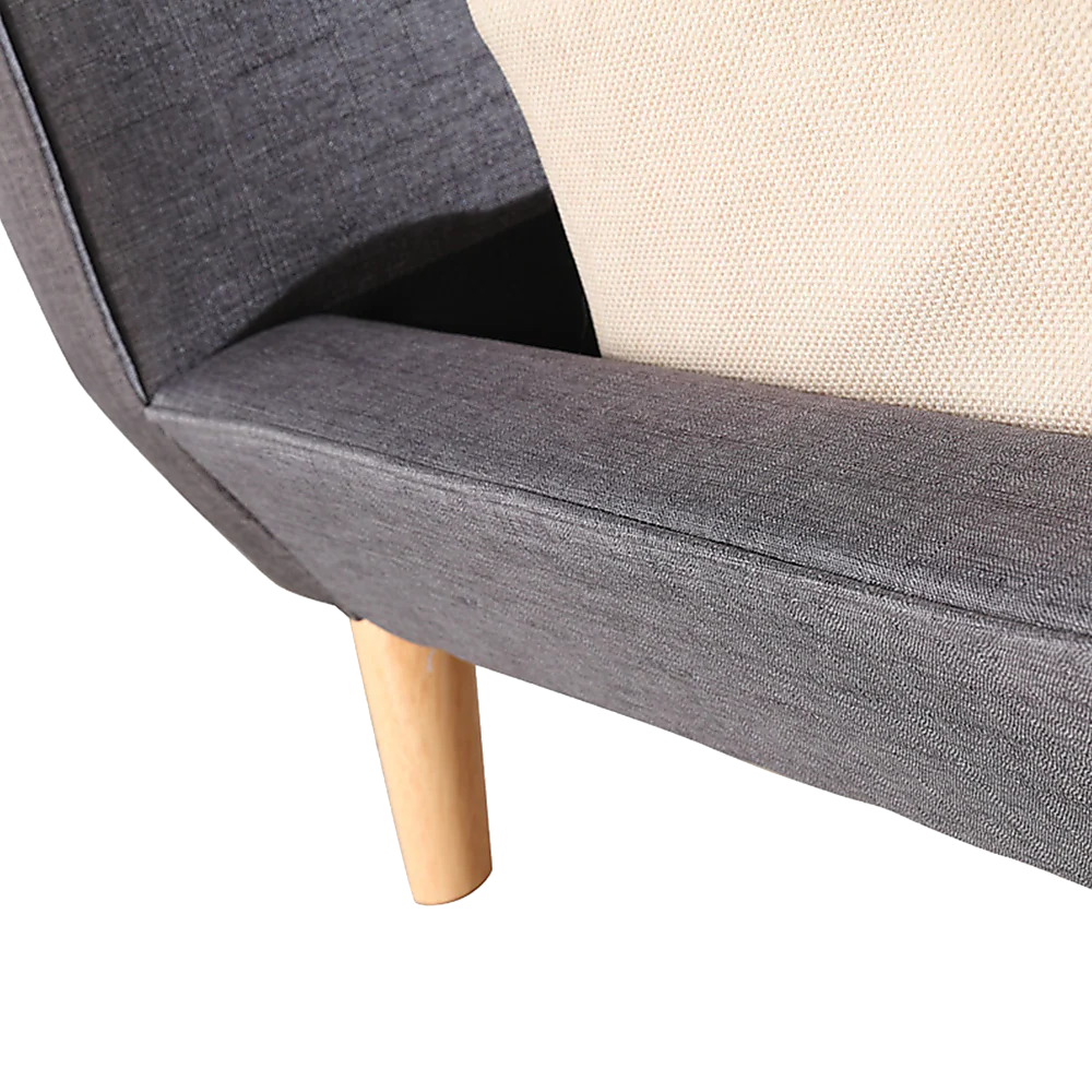 Paisley Deluxe Linen Bed Frame Fabric - Grey Double - Nurns