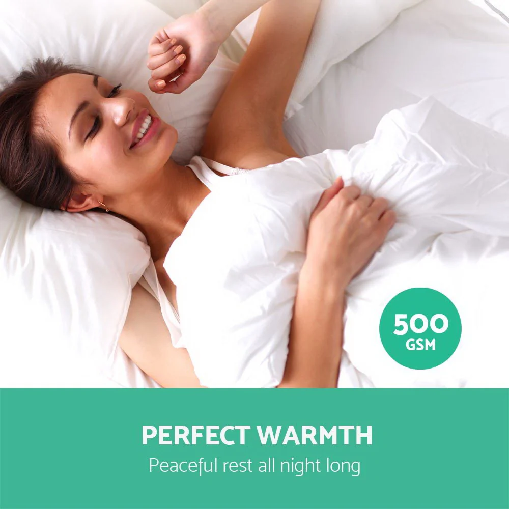 Queen Giselle Bedding 500GSM Goose Down Feather Quilt - Nurns