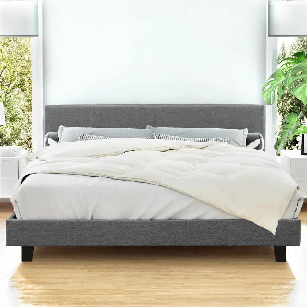 Amalfi Fabric Bed Frame - Grey King - Nurns