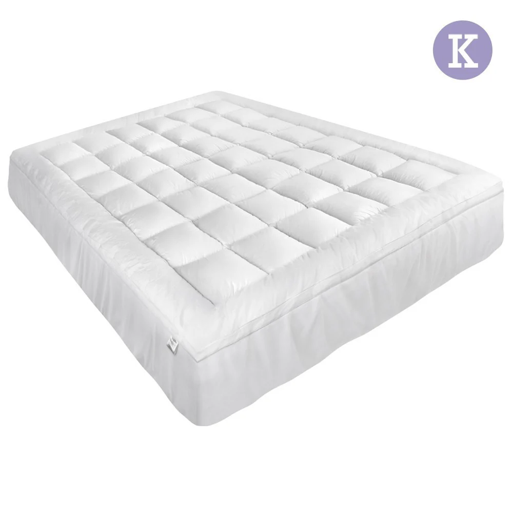 King Giselle Bedding Mattress Topper Pillowtop Protector Pad - Nurns