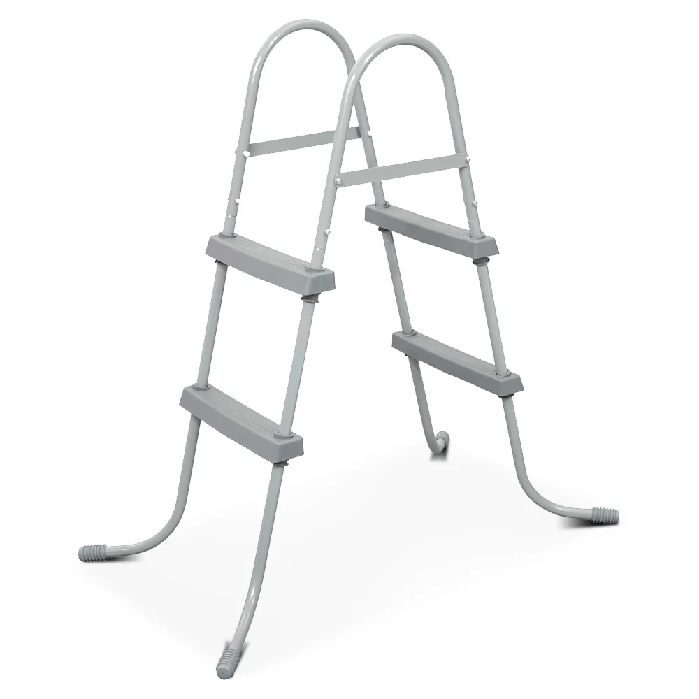Factory Buys Pool Ladder 84cm 2 Step Above Ground Swimming Pools Removable Steps Stairs - Nurns