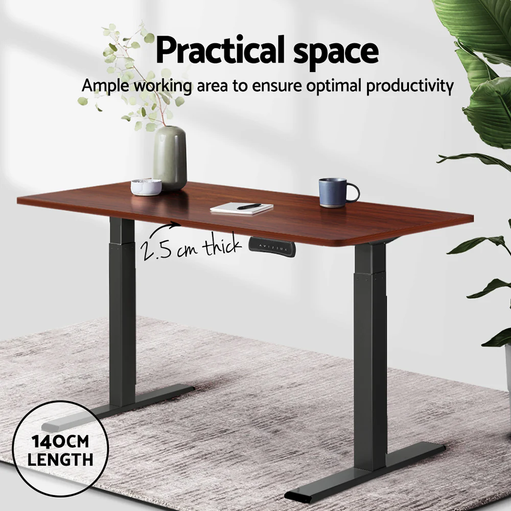 Artiss Standing Desk Top Walnut 140cm - Nurns