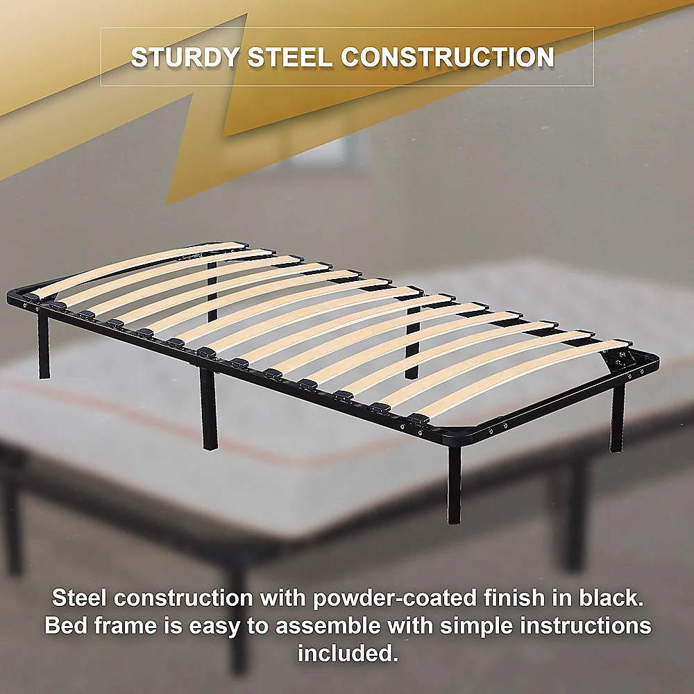 Eliana Metal Bed Frame - Black Single - Nurns