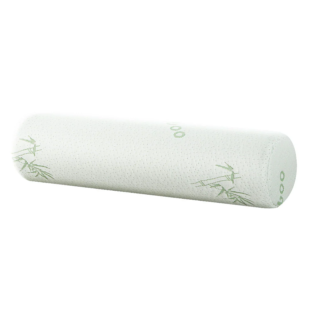 Memory Foam Neck Roll Pillow Bamboo Cover - Nurns