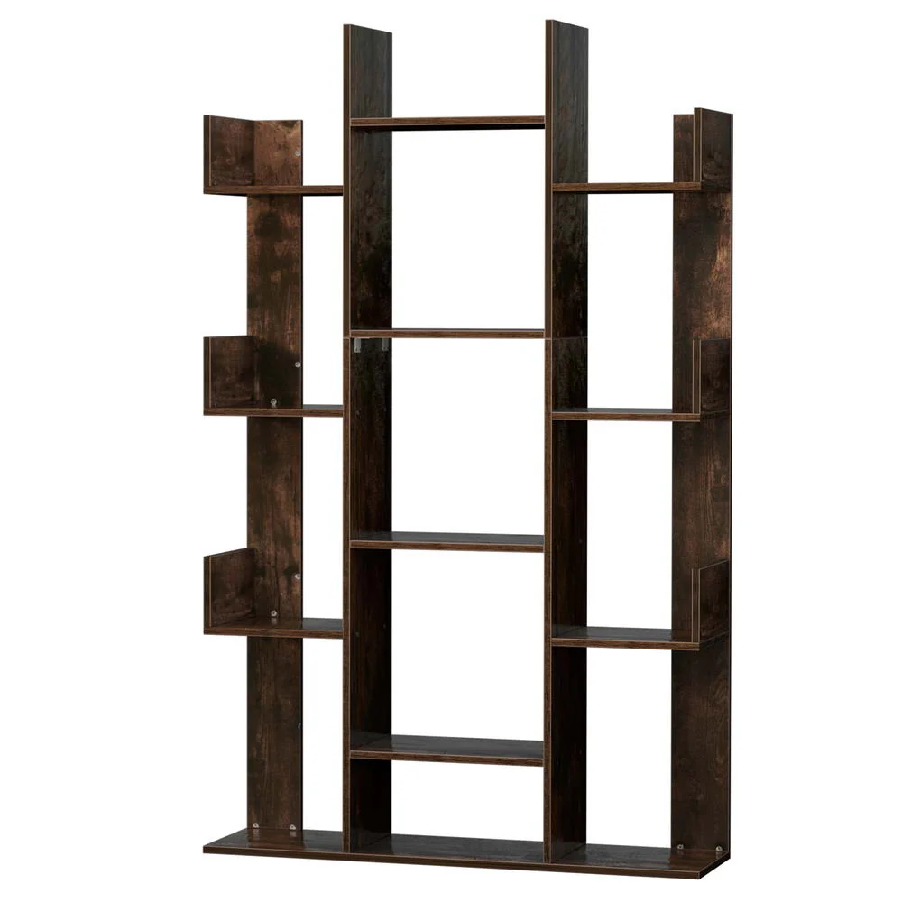 Artiss Tree-Shaped Bookshelf Romi Walnut - Nurns