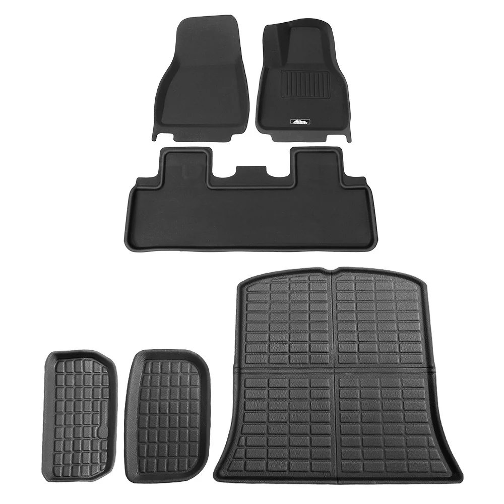 Car Rubber Floor Trunk Toolbox Cargo Mats for Tesla Model Y - Nurns