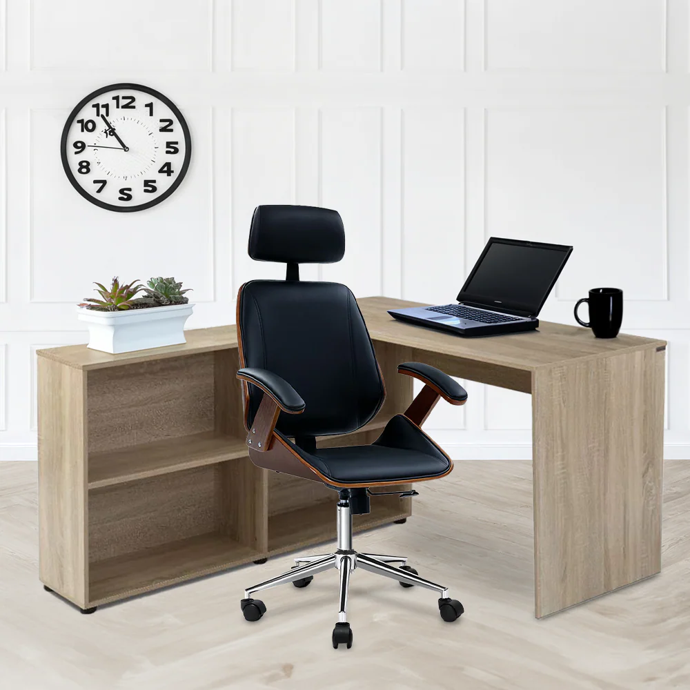 Arky Desk & Chair Package - Black & Oak - Nurns