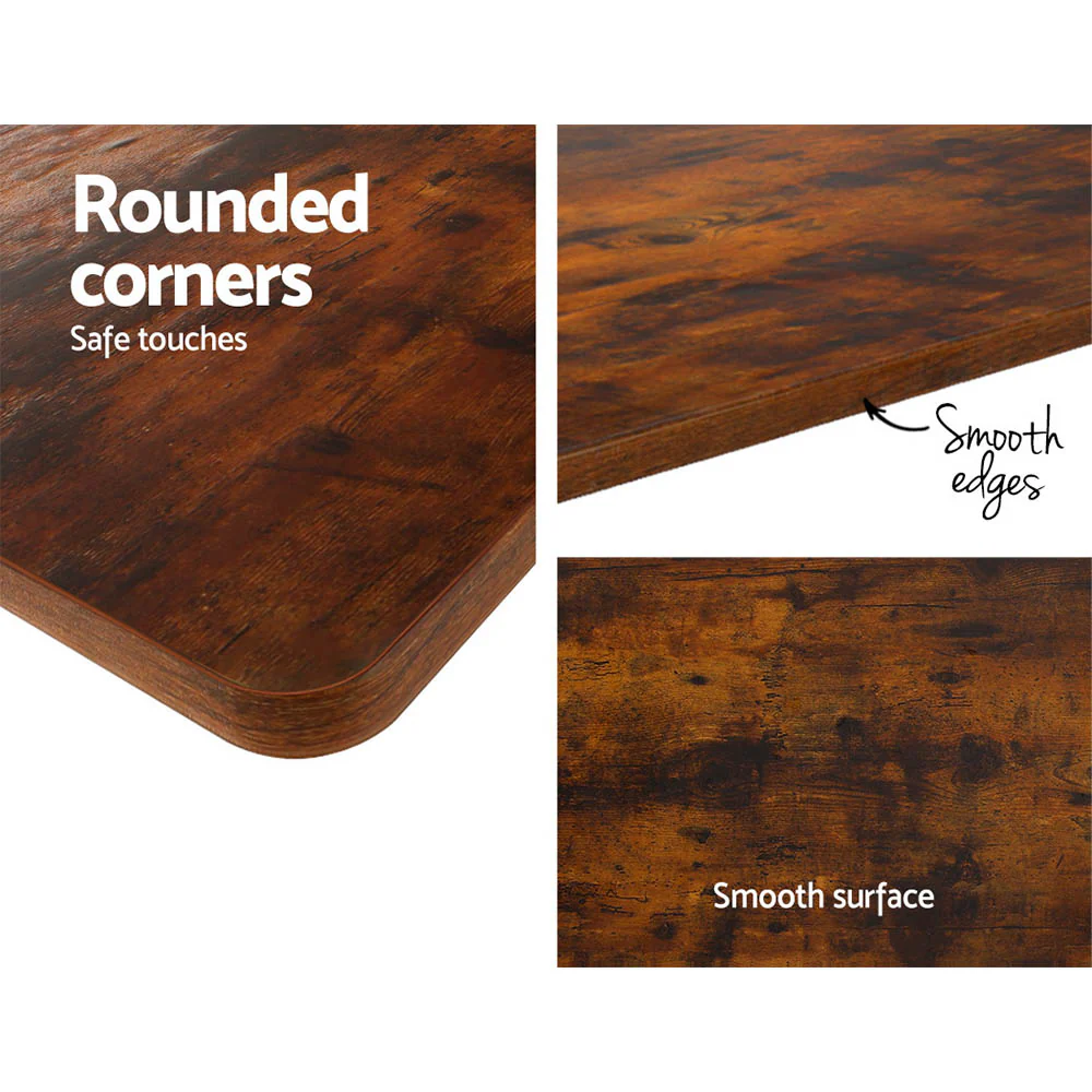 Artiss Standing Desk Motorised Rustic Brown 140cm - Nurns