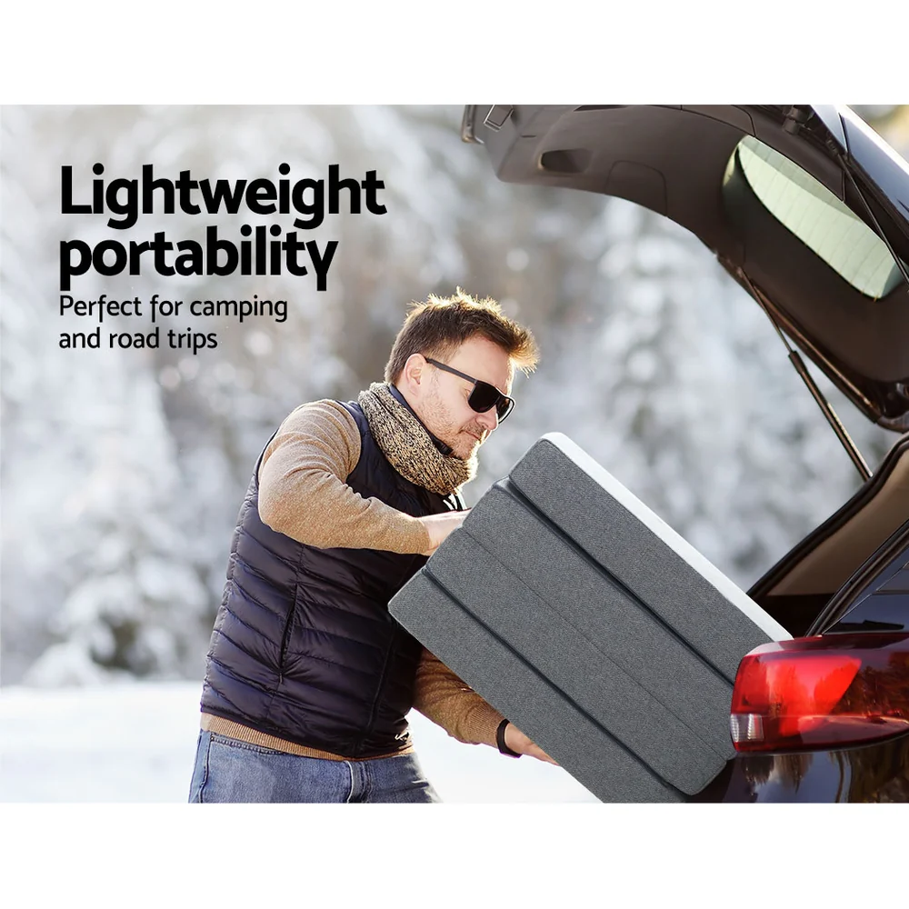 Andrew 12cm Folding Mattress Camping Foldable Portable Mattress Floor Bed - Single - Nurns