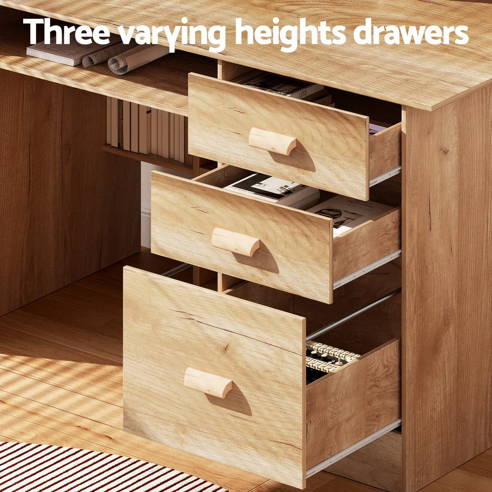 Artiss Computer Desk Office Study Desks Table Shelf Drawer - Nurns