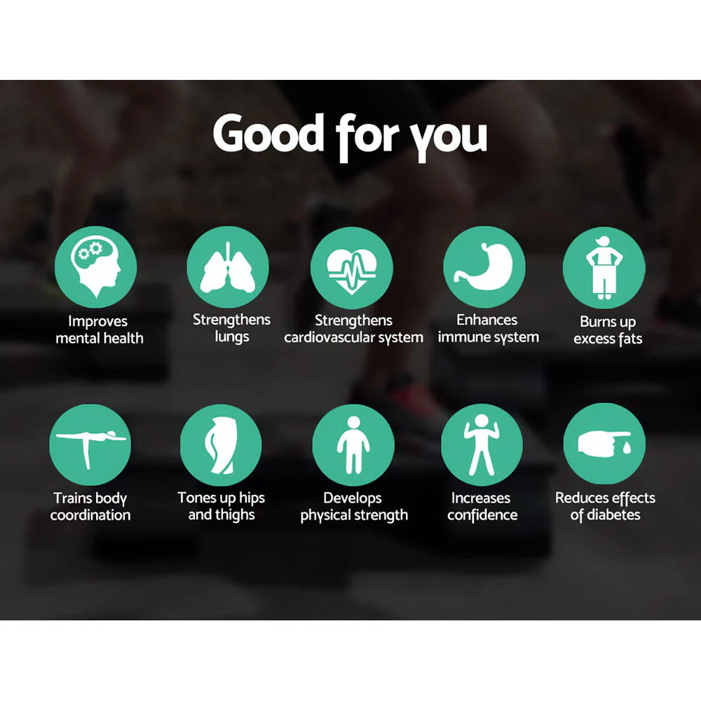 Everfit 2X Aerobic Step Riser Exercise Stepper Block Gym Home Fitness - Nurns