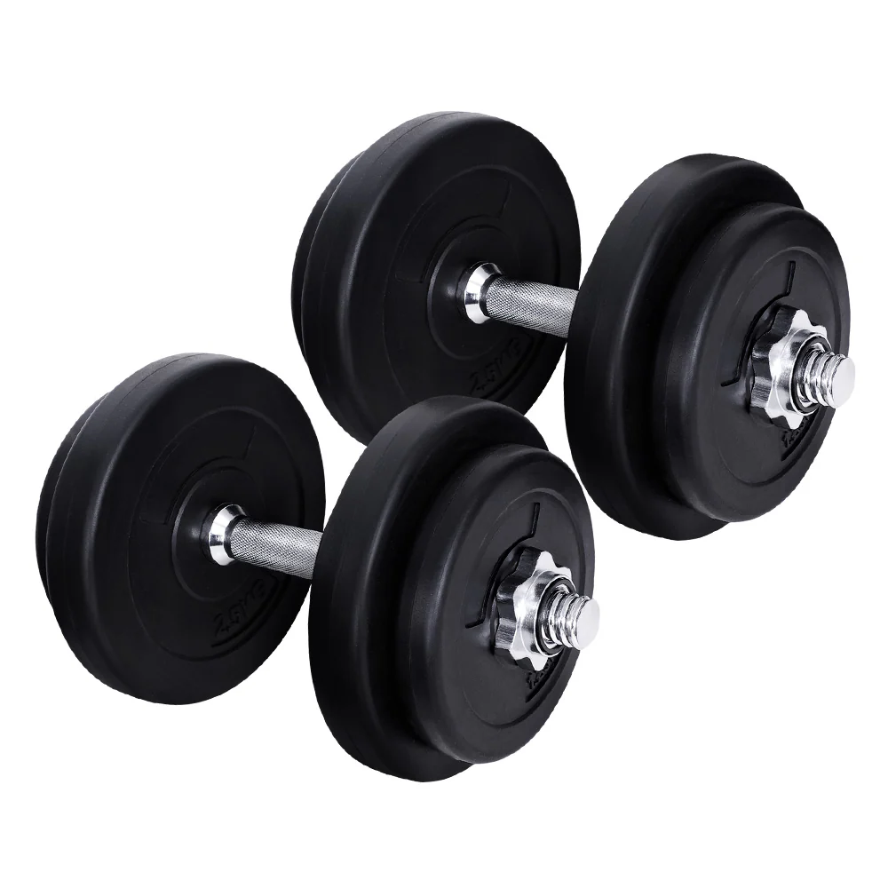 Everfit 20kg Dumbbell Set Weight Plates Dumbbells Lifting Bench - Nurns