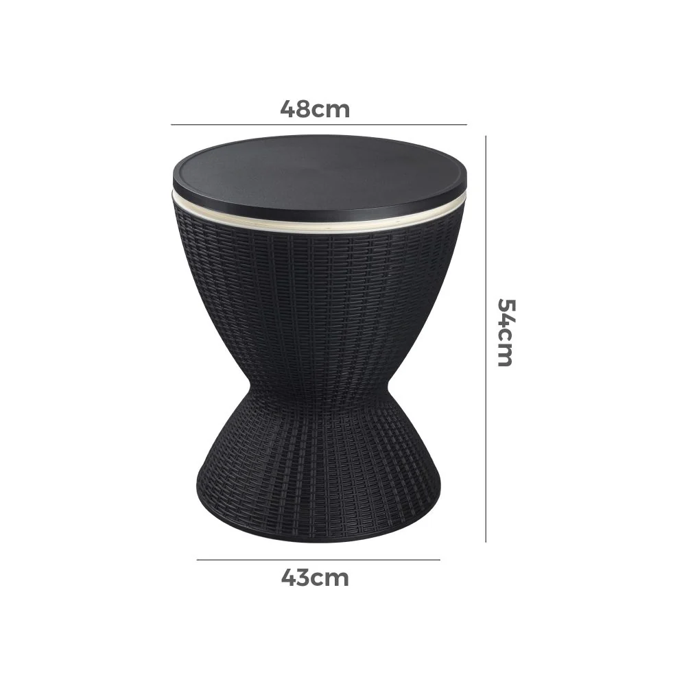 Jody Garden Ice Cooler Table - Black - Nurns